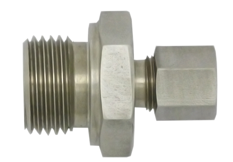 Klemmverschraubung; Gewinde: G1/2"; Fühler DM: 1,5 mm; Klemmring: PTFE:   Klemmverschraubung    -  zum verstellbaren Einbau glatter Schutz/Mantelroh